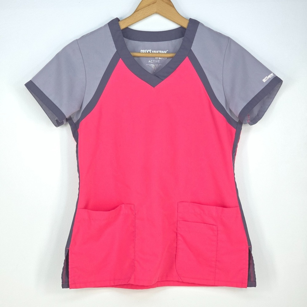 Greys Anatomy Active Scrub Top‎ Barco Women's Small Short Sleeve Nursing Medical